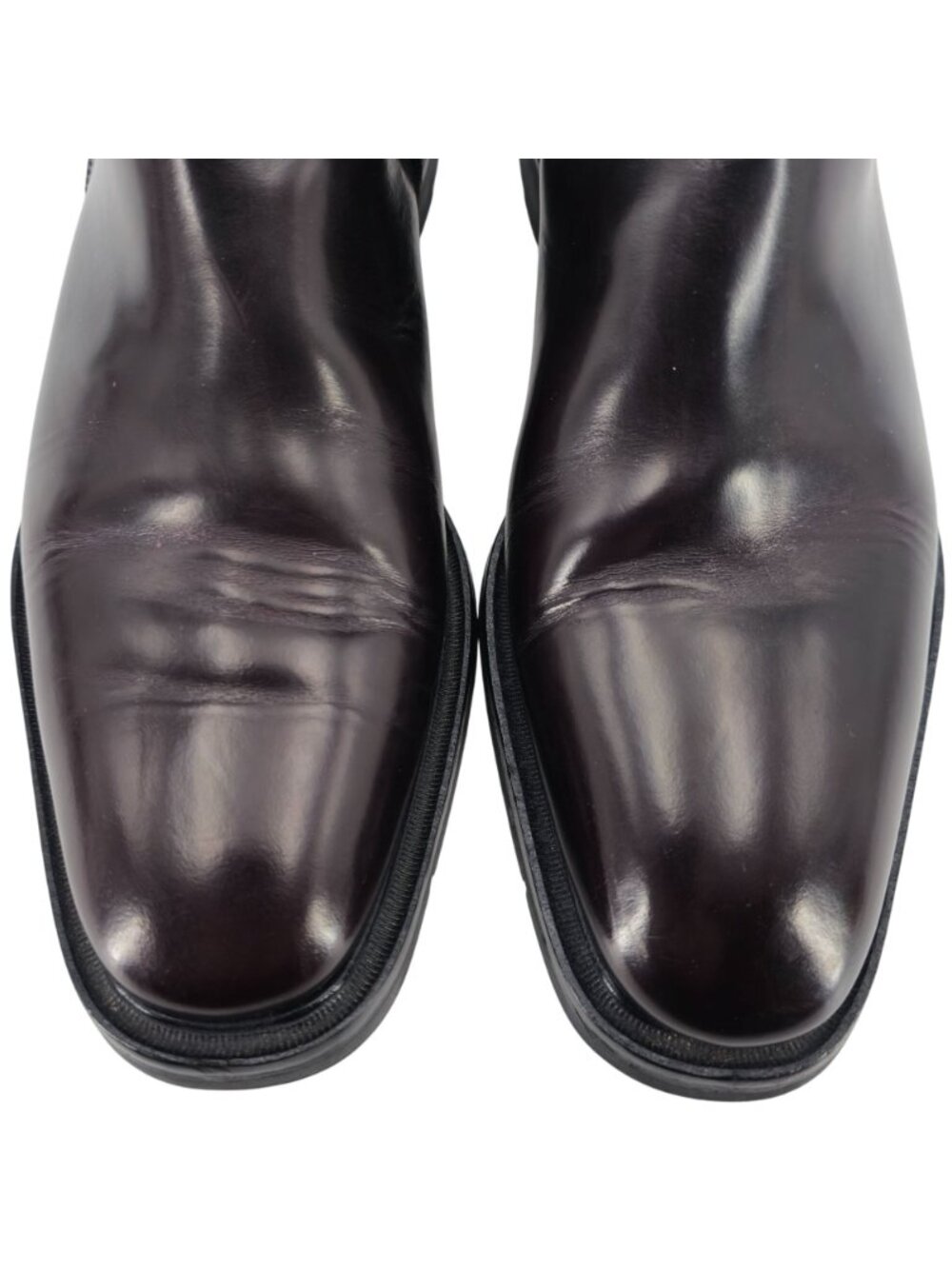Koil Italy Men's size 11.5D Burgundy Leather Dress Shoes Zip Ankle Chelsea Boots - Picture 2 of 13